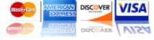We Accept MasterCard American Express Discover and Visa