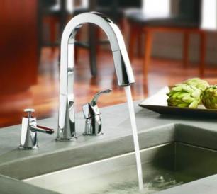Aerated low-flow kitchen faucet installed in Gaithersburg, MD